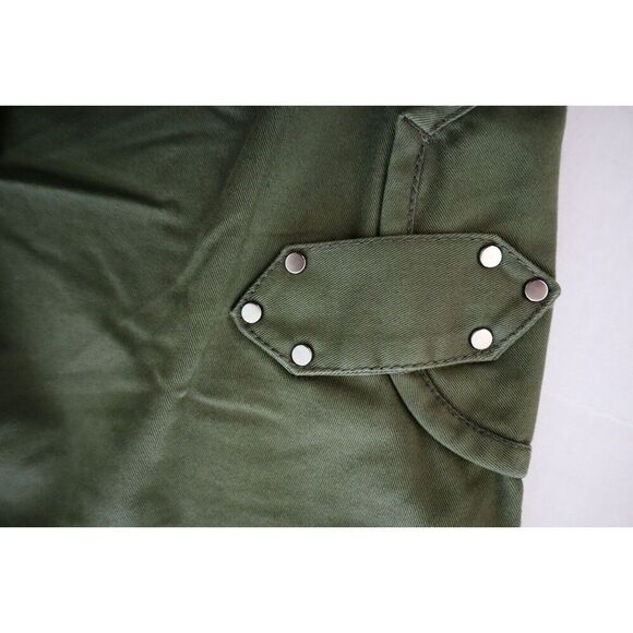 Derek Lam 10 Crosby Women's Sz 0 Fatigue Green Monterey Belted Shorts - Picture 6 of 12